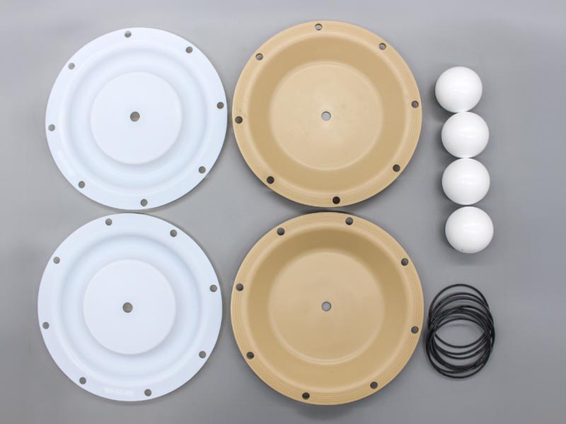 Food Grade Santoprene Wet Side Repair Kit compatible with Sandpiper 2" pumps. 2
