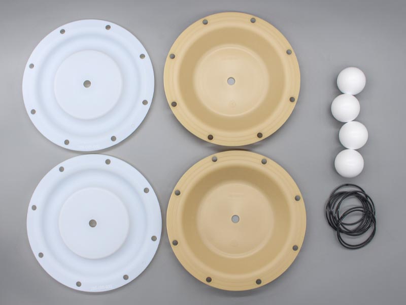 Food Grade Santoprene Wet Side Repair Kit compatible with Sandpiper 1 1/2" pumps. 1